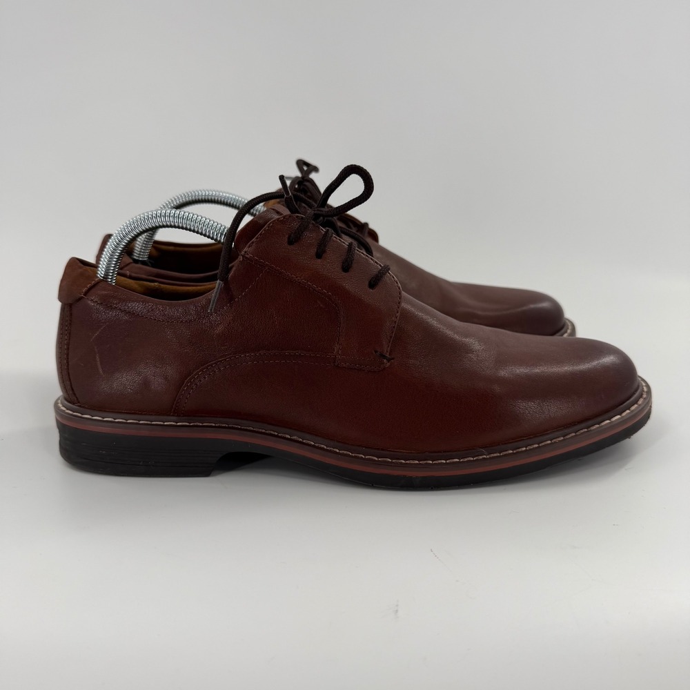 Florsheim Comfortech Mens Brown Leather Derby Dress Shoes Flexible Sole Lace Up